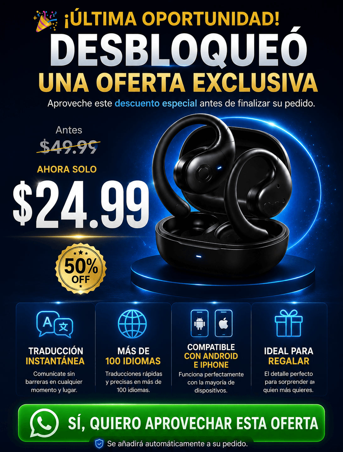 AUDIFONOS UPSELL